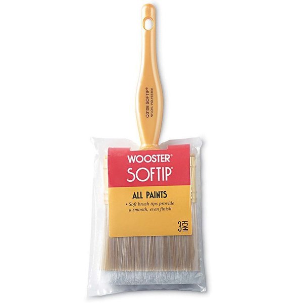 Wooster 3" Trim/Wall Paint Brush, Plastic Handle Q3108